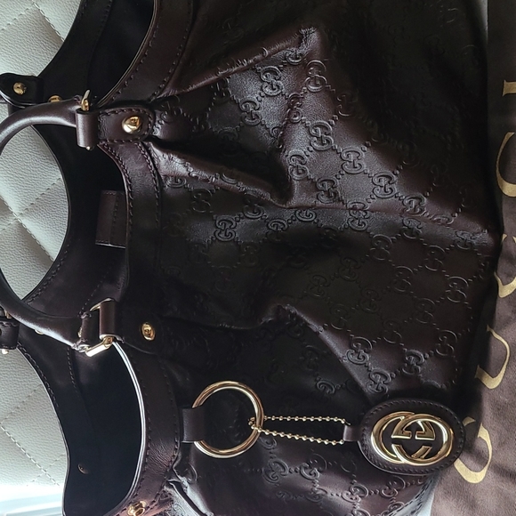 Authentic Gucci Sukey Dark Brown Leather bag - Picture 2 of 16